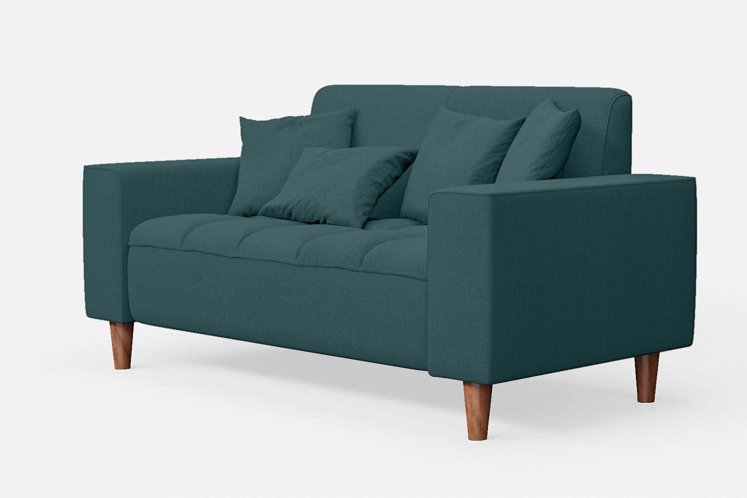 Campania 2 Seater Sofa Teal Linen Fabric