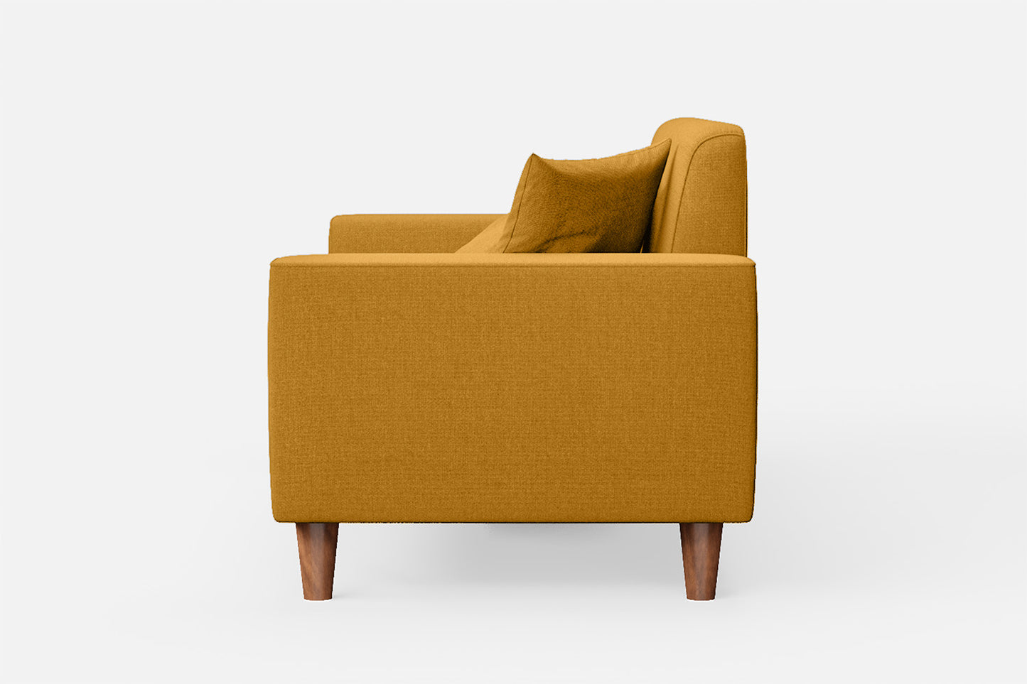 Campania 2 Seater Sofa Yellow Linen Fabric