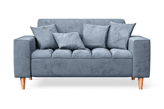 Campania 2 Seater Sofa Baby Blue Velvet