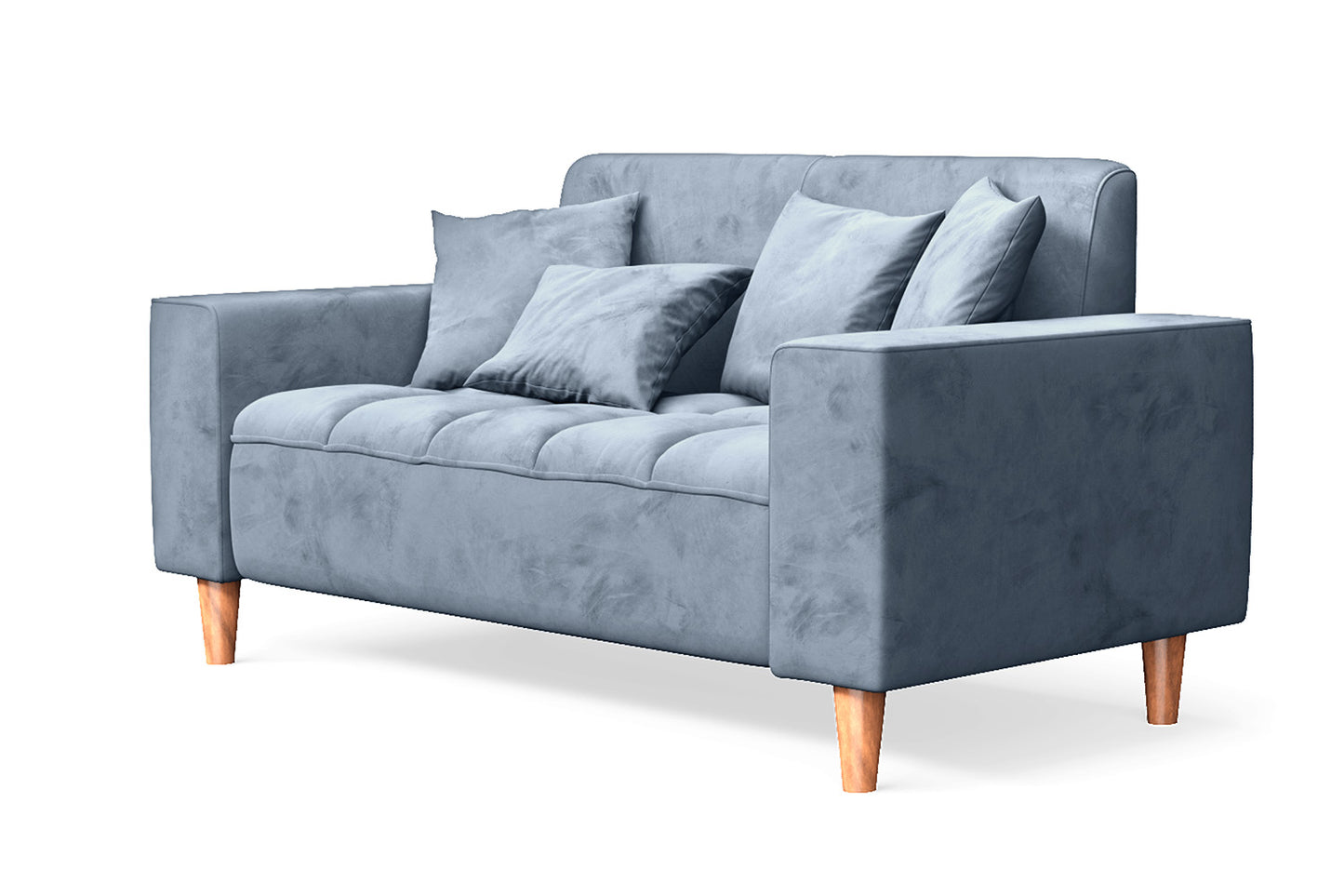 Campania 2 Seater Sofa Baby Blue Velvet