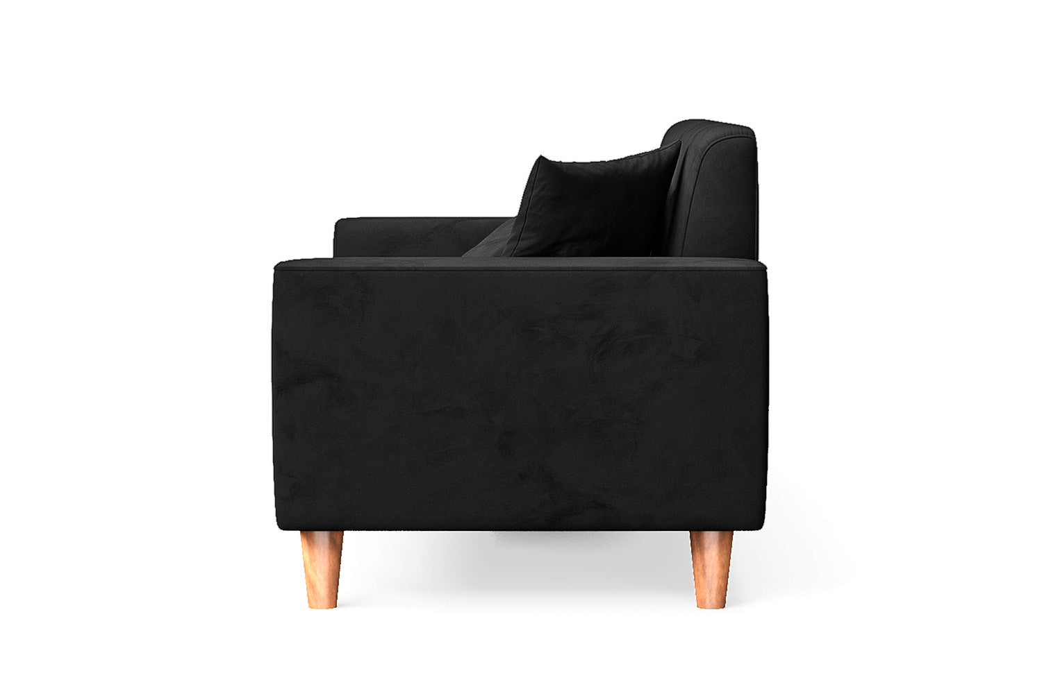 Campania 2 Seater Sofa Black Velvet