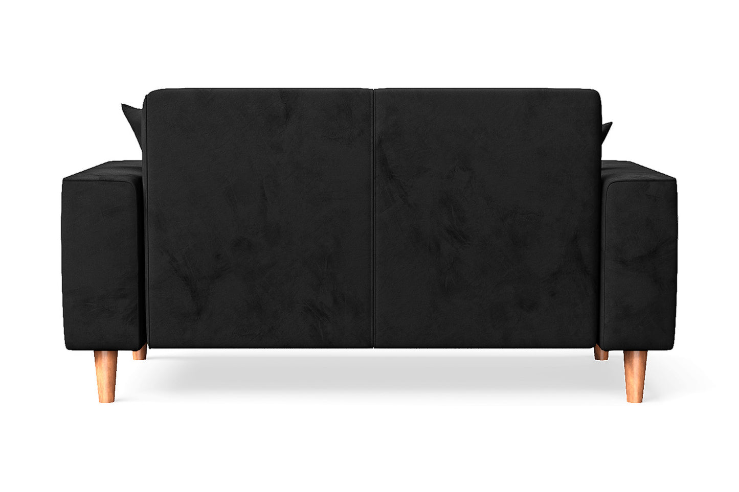 Campania 2 Seater Sofa Black Velvet