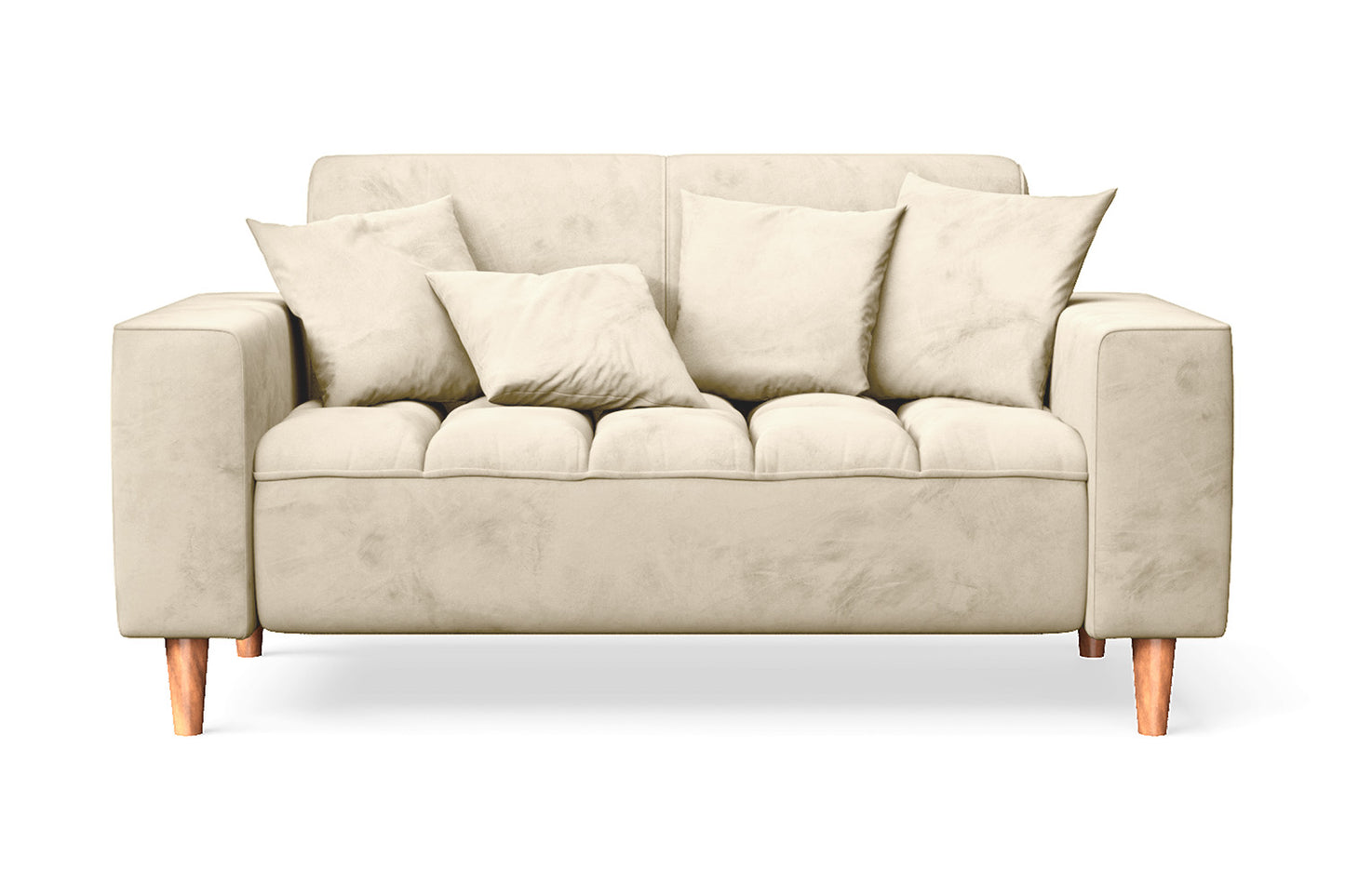 Campania 2 Seater Sofa Cream Velvet