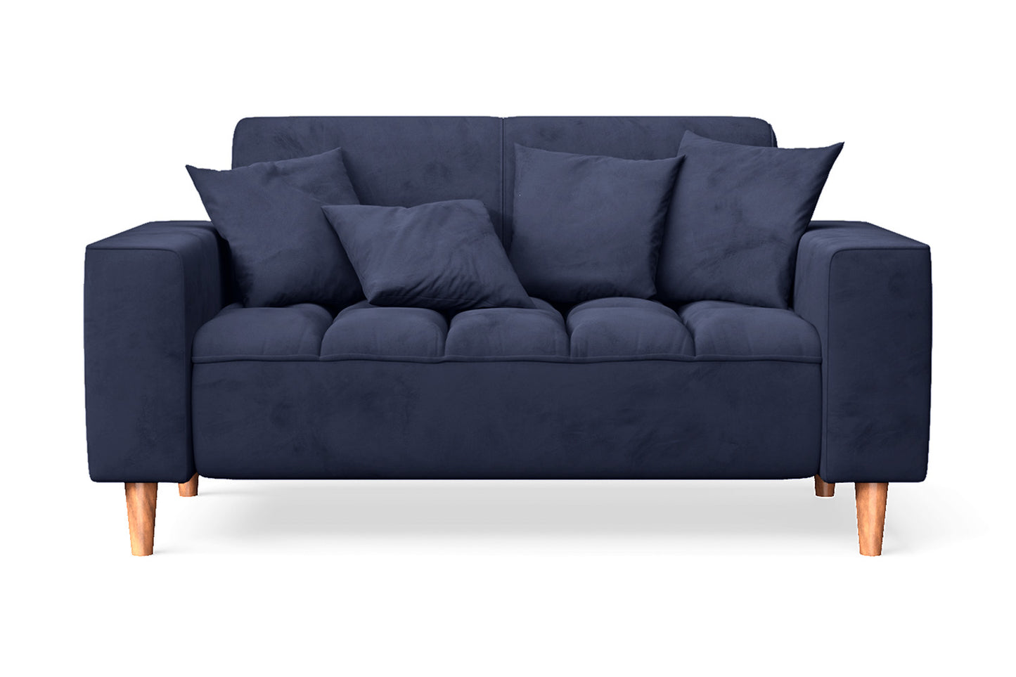 Campania 2 Seater Sofa Dark Blue Velvet