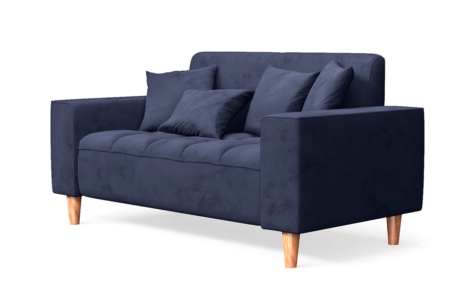 Campania 2 Seater Sofa Dark Blue Velvet