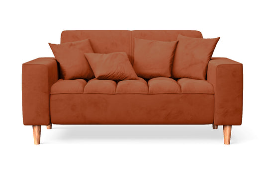 Campania 2 Seater Sofa Orange Velvet