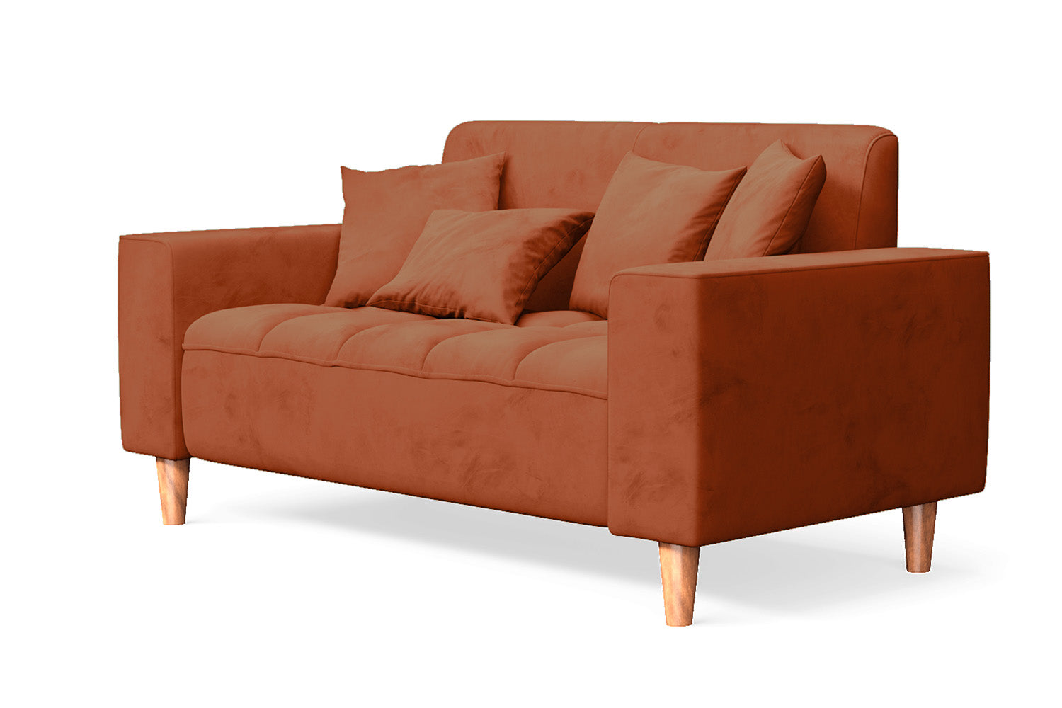 Campania 2 Seater Sofa Orange Velvet