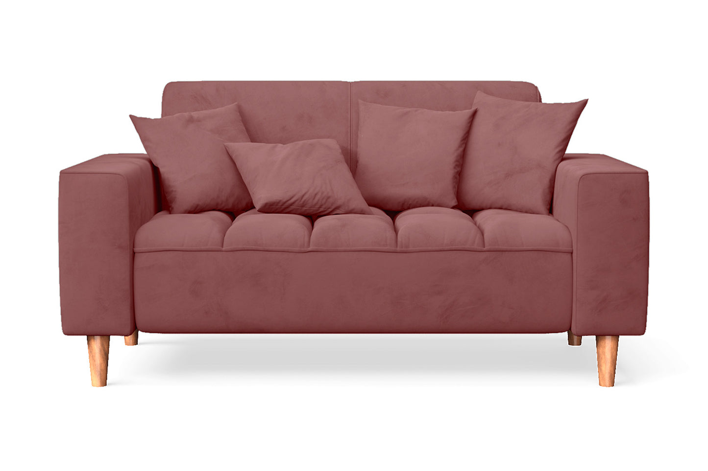 Campania 2 Seater Sofa Pink Velvet