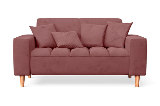 Campania 2 Seater Sofa Pink Velvet