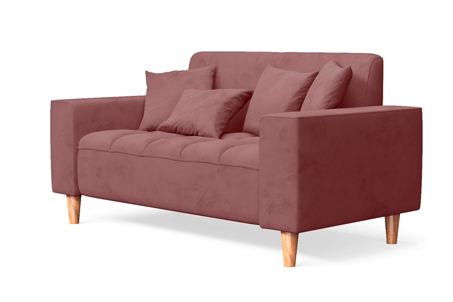 Campania 2 Seater Sofa Pink Velvet