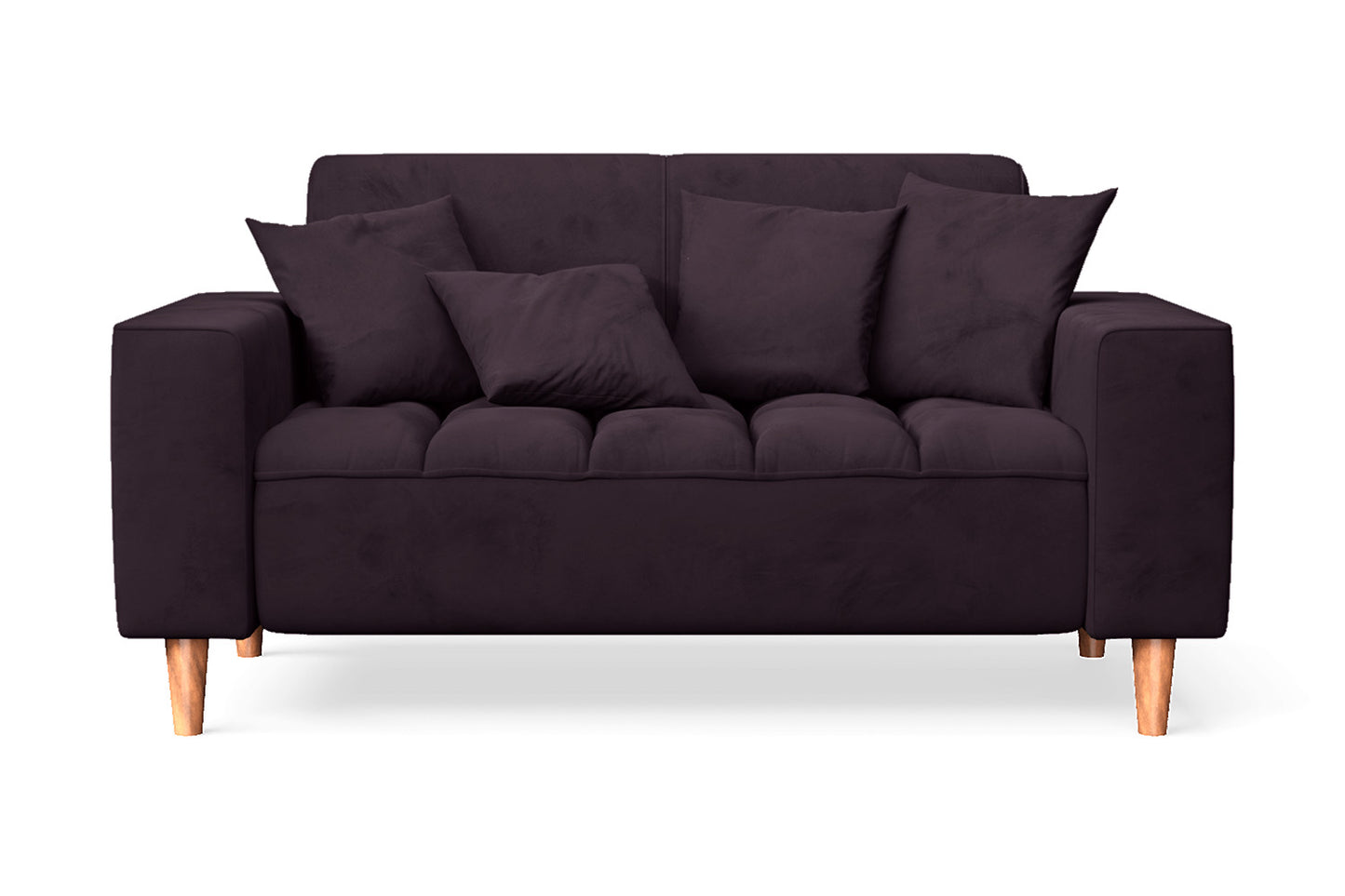 Campania 2 Seater Sofa Purple Velvet