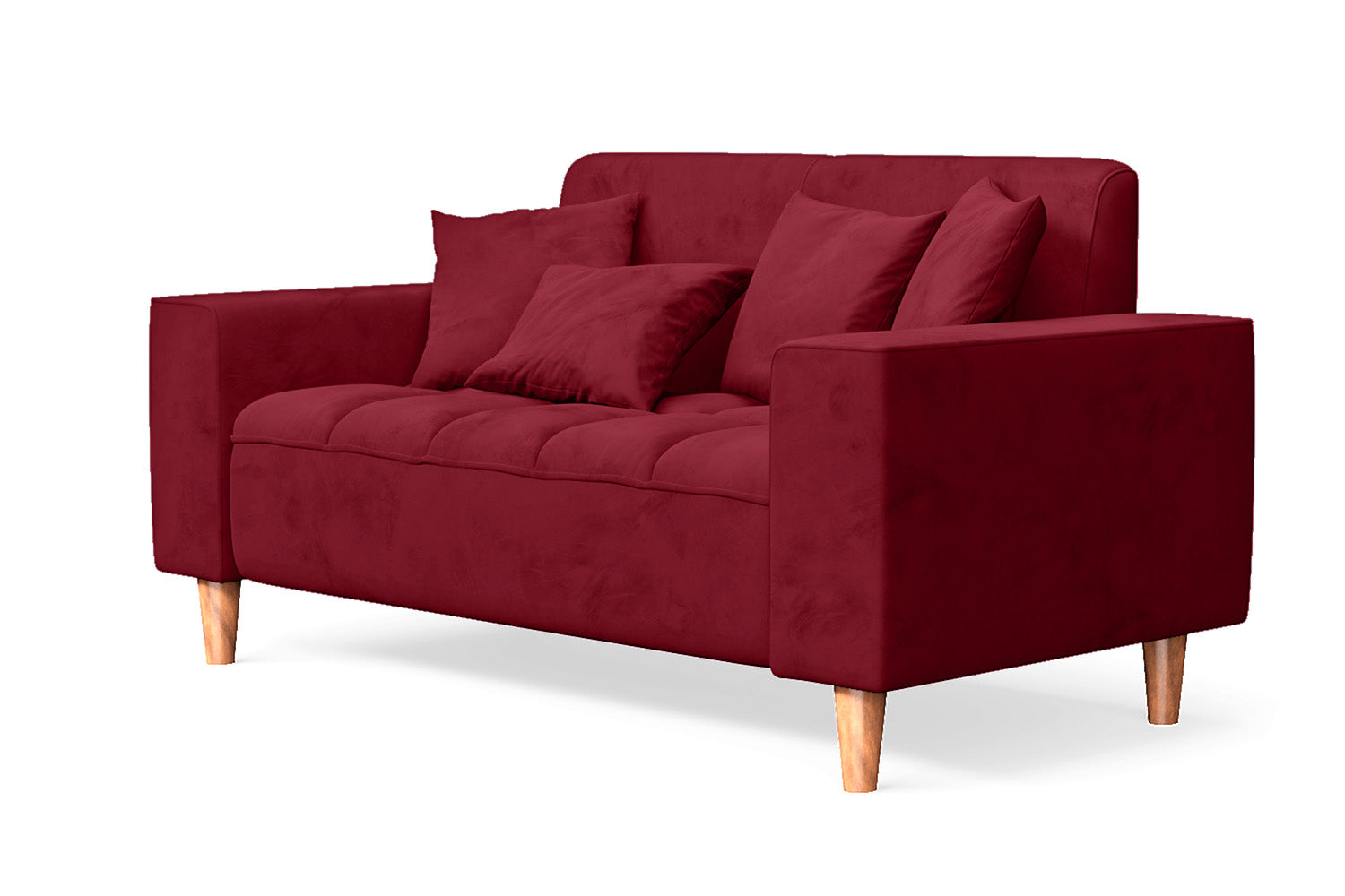 Campania 2 Seater Sofa Red Velvet