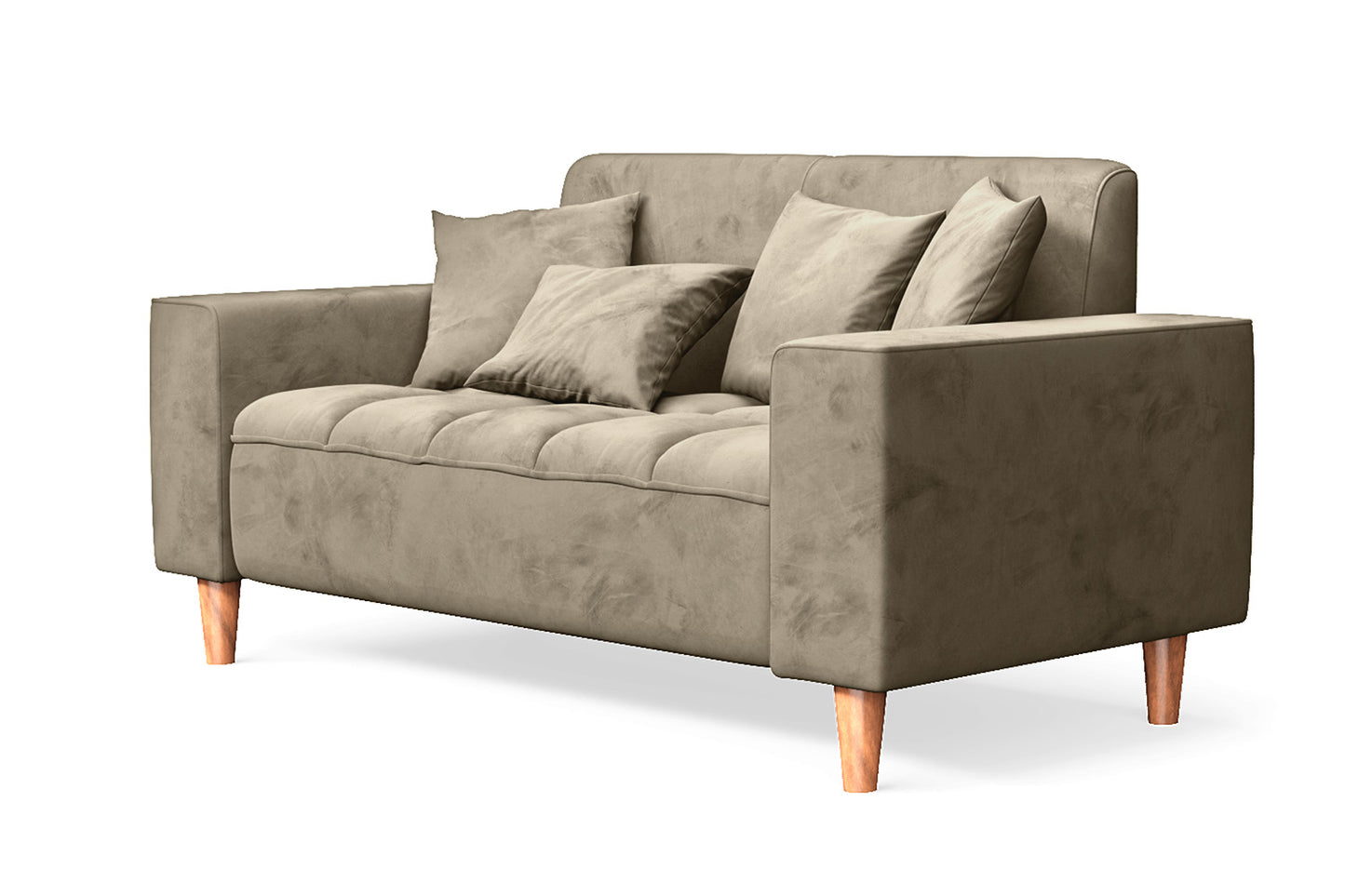 Campania 2 Seater Sofa Sand Velvet