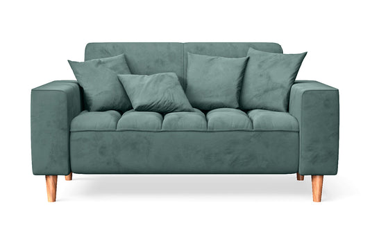 Campania 2 Seater Sofa Teal Velvet