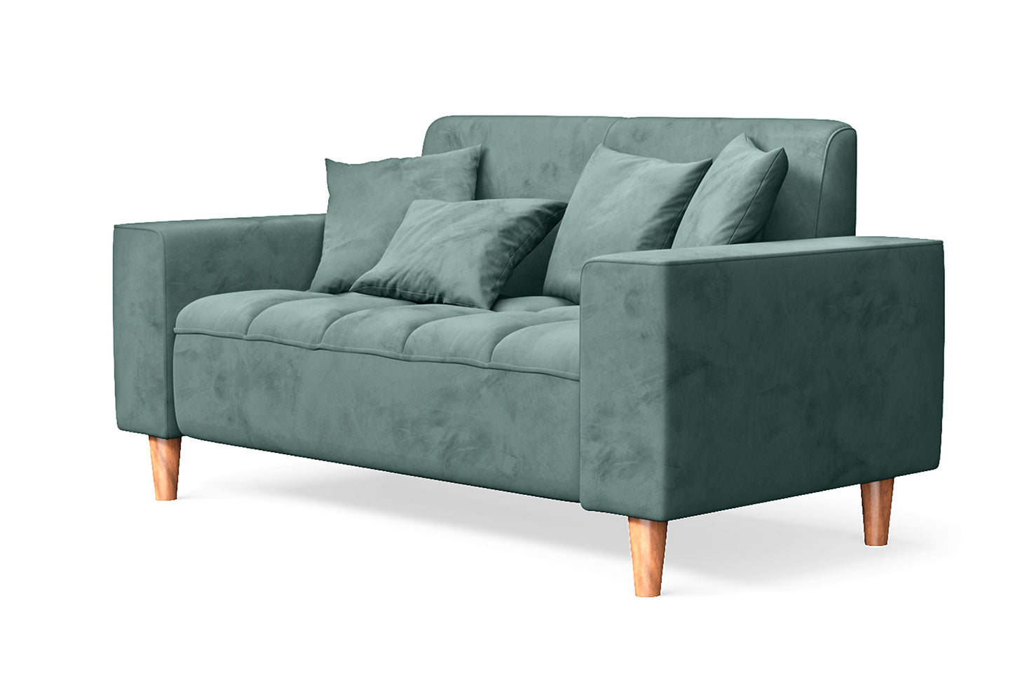 Campania 2 Seater Sofa Teal Velvet