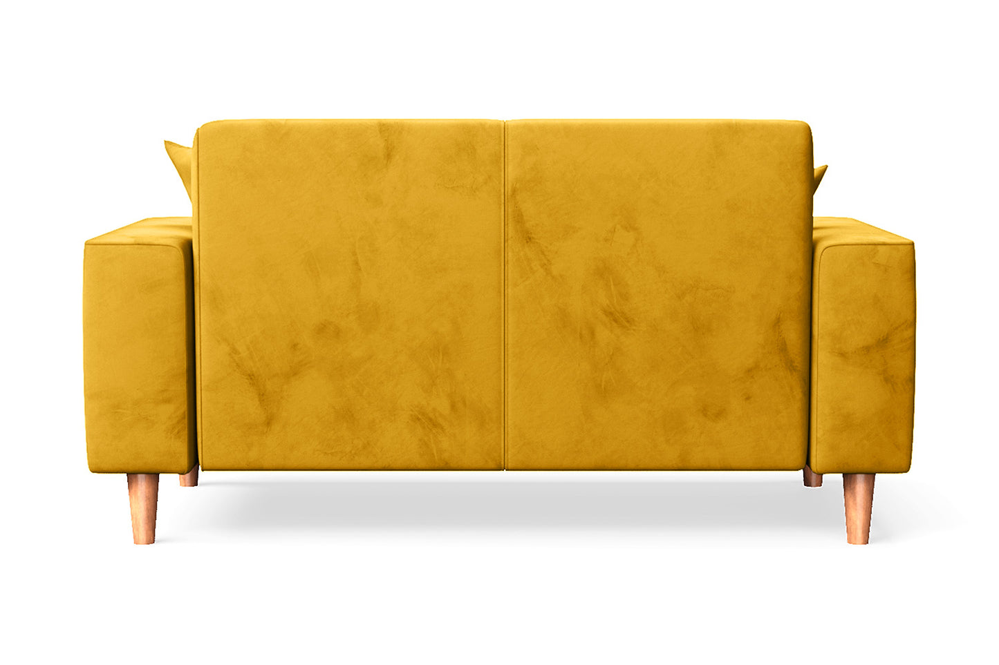 Campania 2 Seater Sofa Yellow Velvet