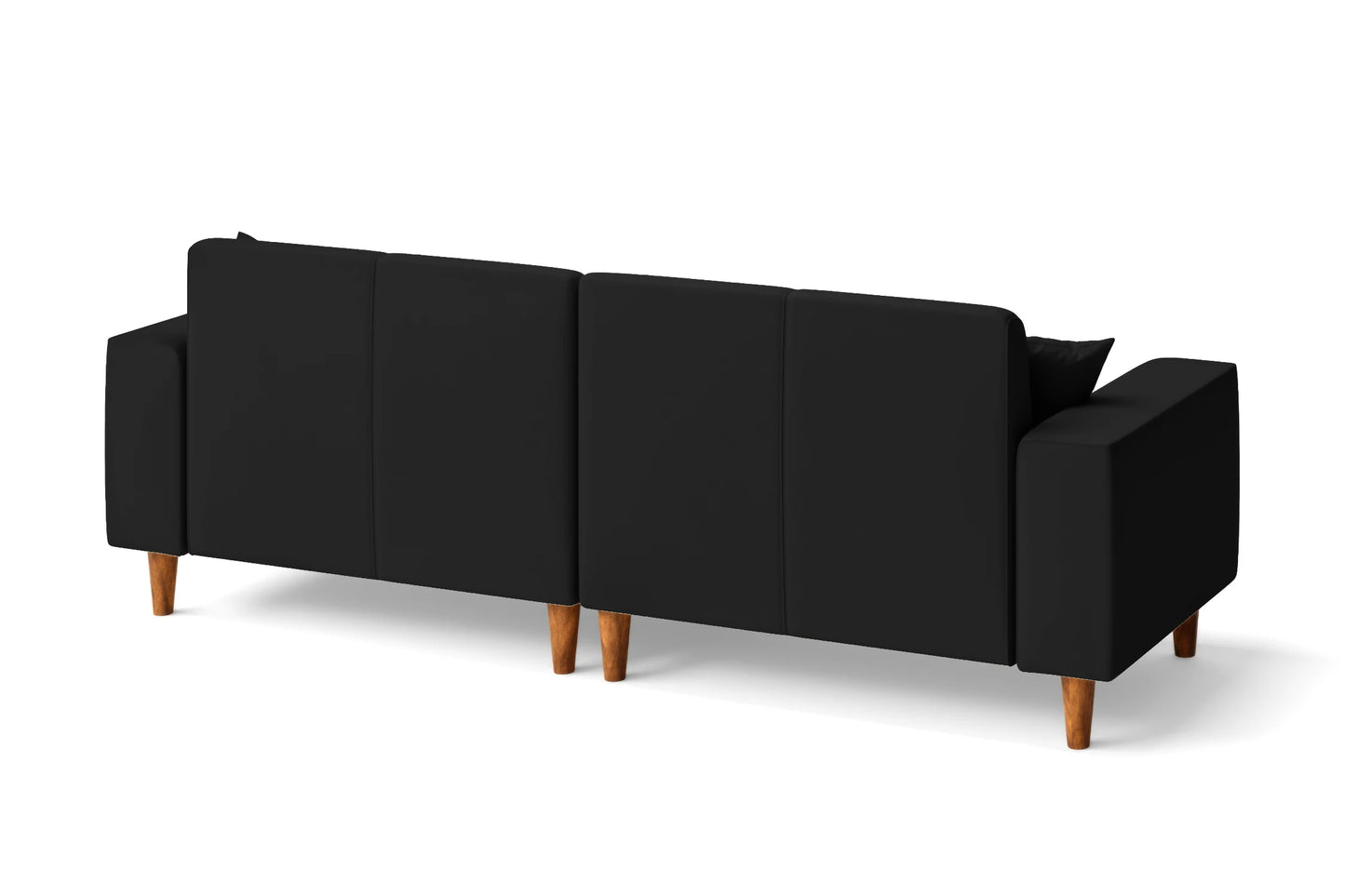 Campania 3 Seater Sofa Black Leather