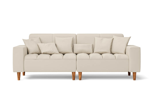 Campania 3 Seater Sofa Cream Leather