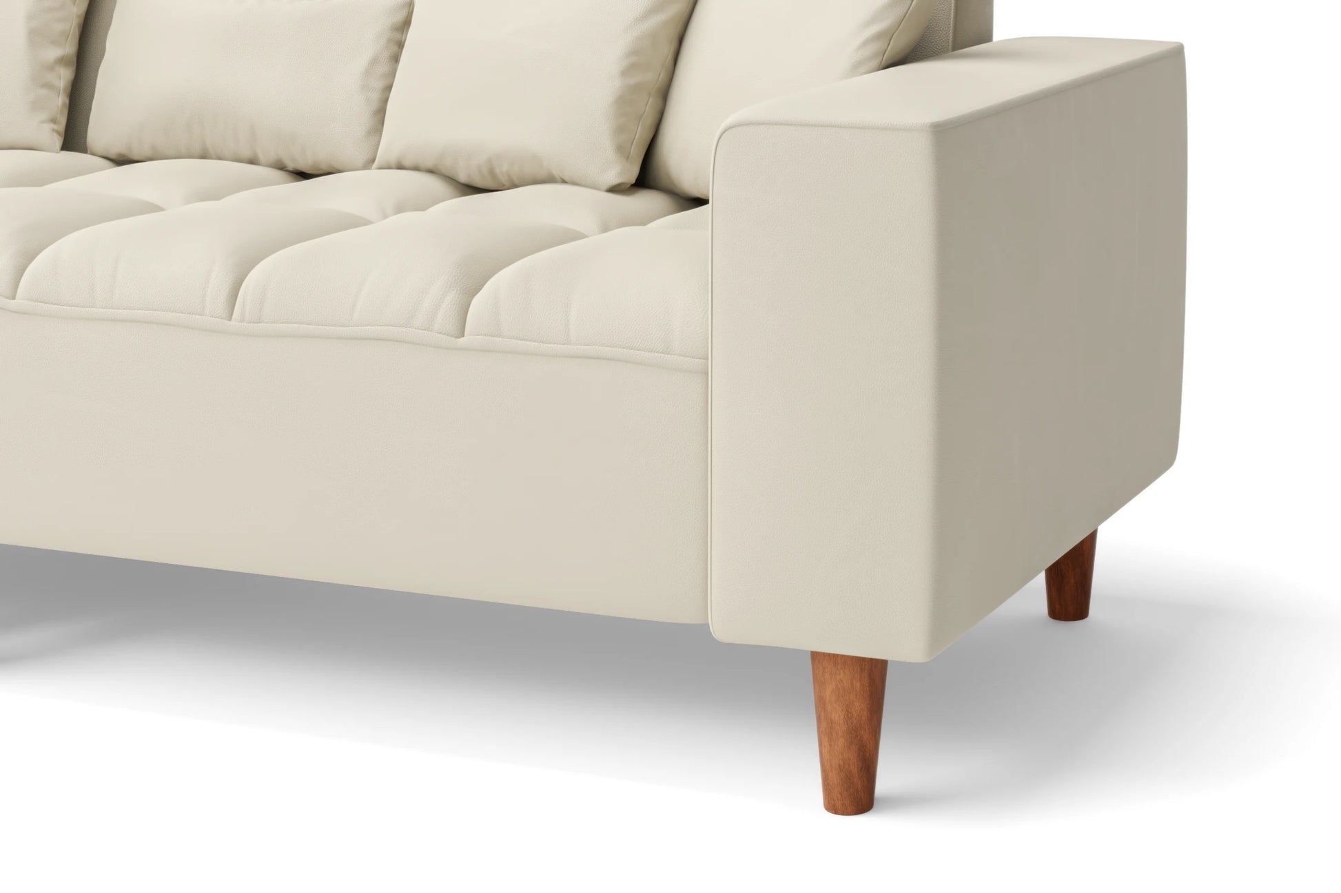 Campania 3 Seater Sofa Cream Leather