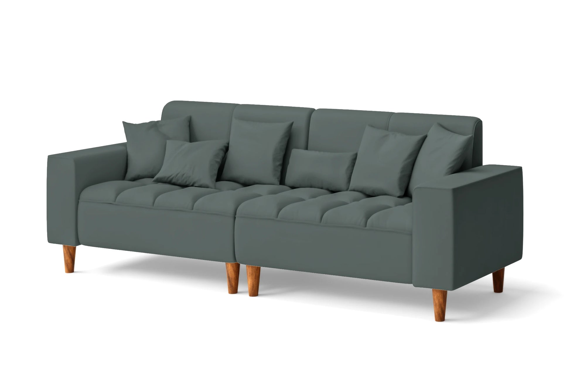 Campania 3 Seater Sofa Dusky Turquoise Leather