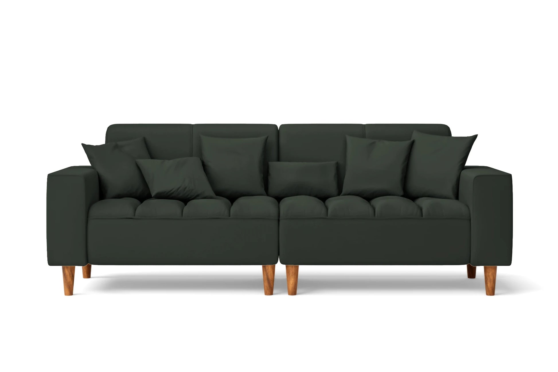 Campania 3 Seater Sofa Green Leather