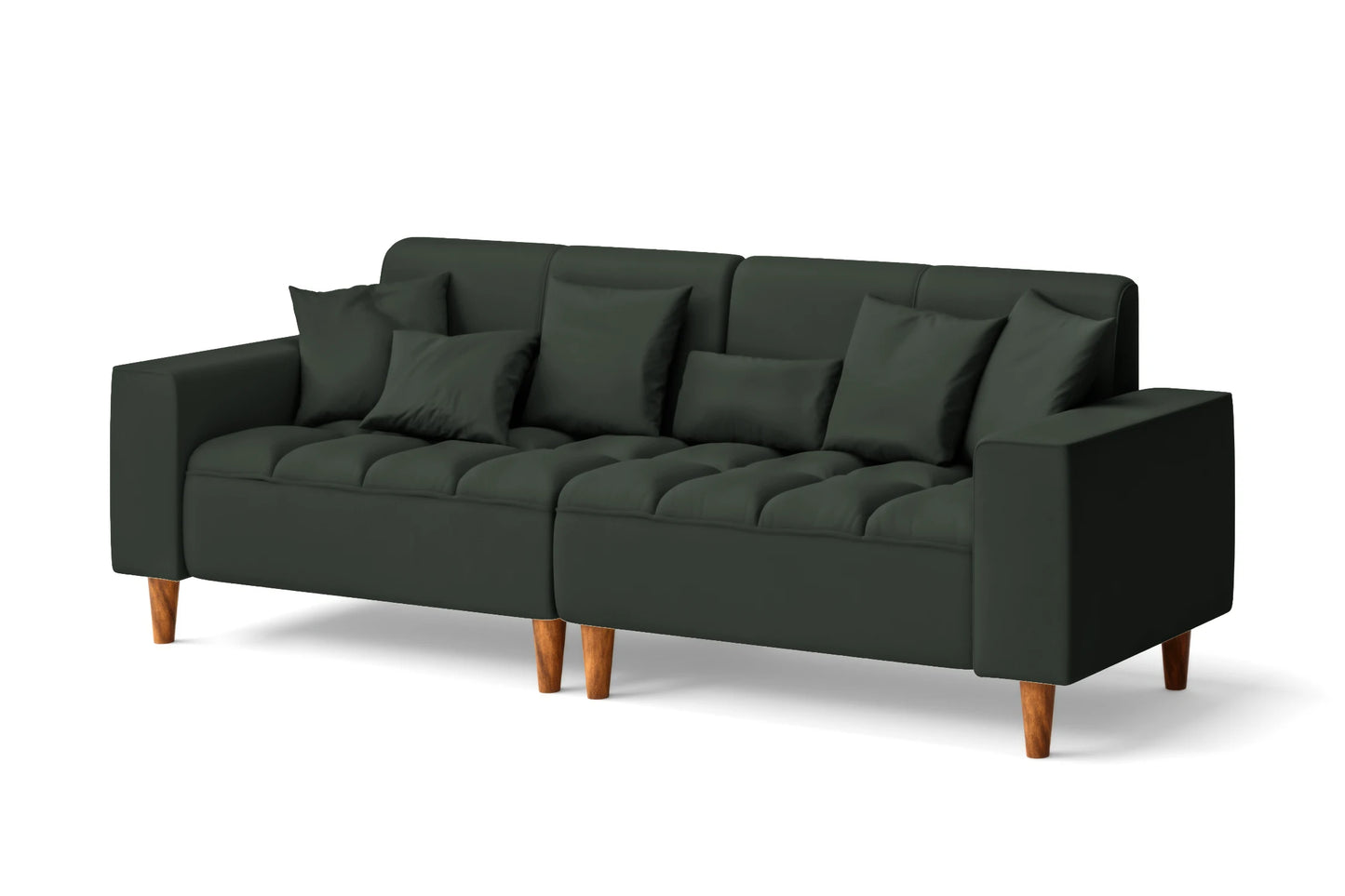 Campania 3 Seater Sofa Green Leather