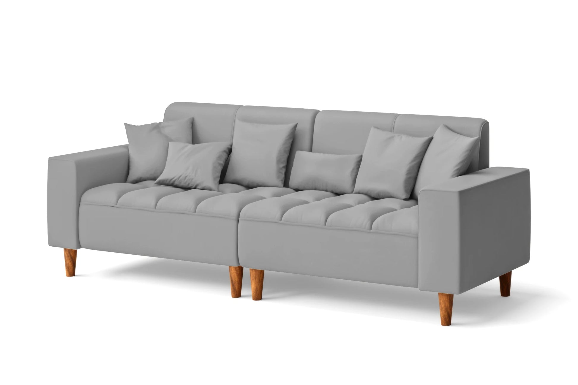 Campania 3 Seater Sofa Grey Leather