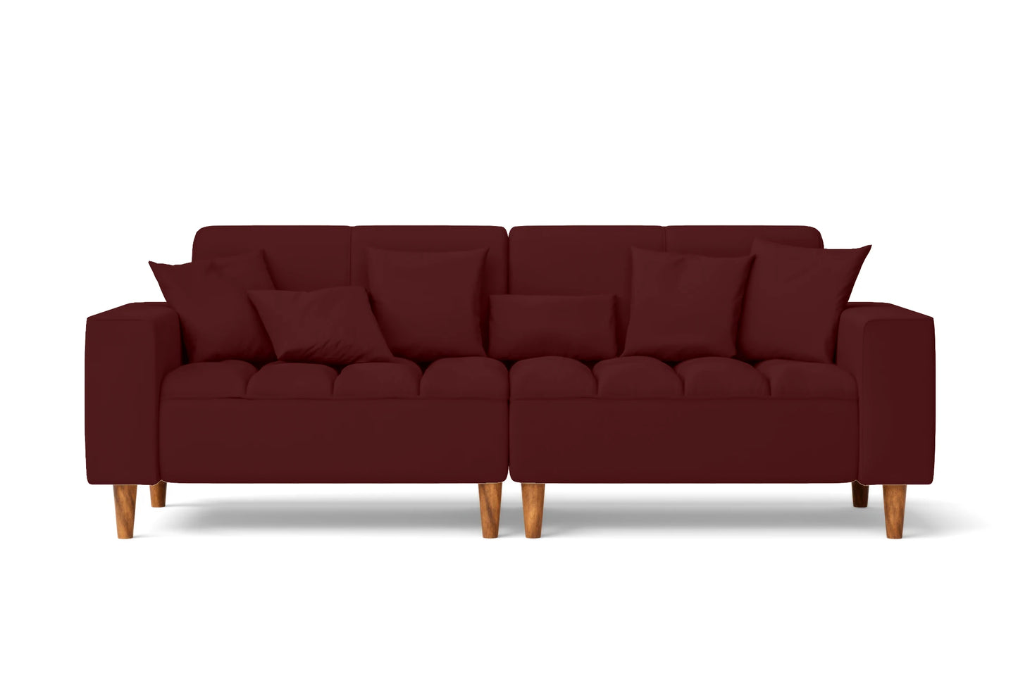 Campania 3 Seater Sofa Red Leather