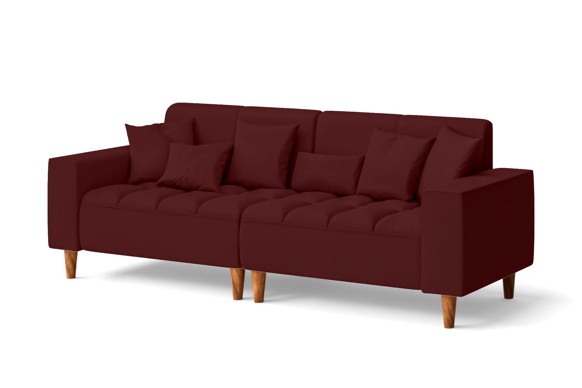 Campania 3 Seater Sofa Red Leather