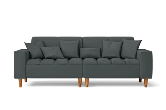 Campania 3 Seater Sofa Slate Leather