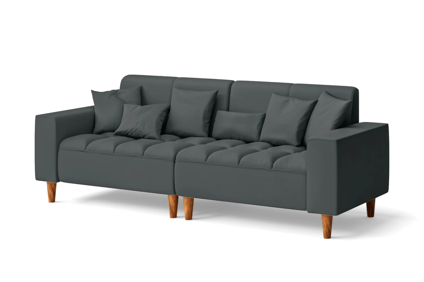 Campania 3 Seater Sofa Slate Leather