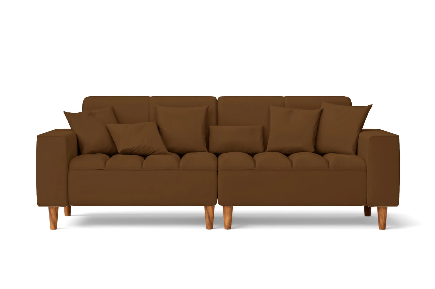 Campania 3 Seater Sofa Walnut Brown Leather