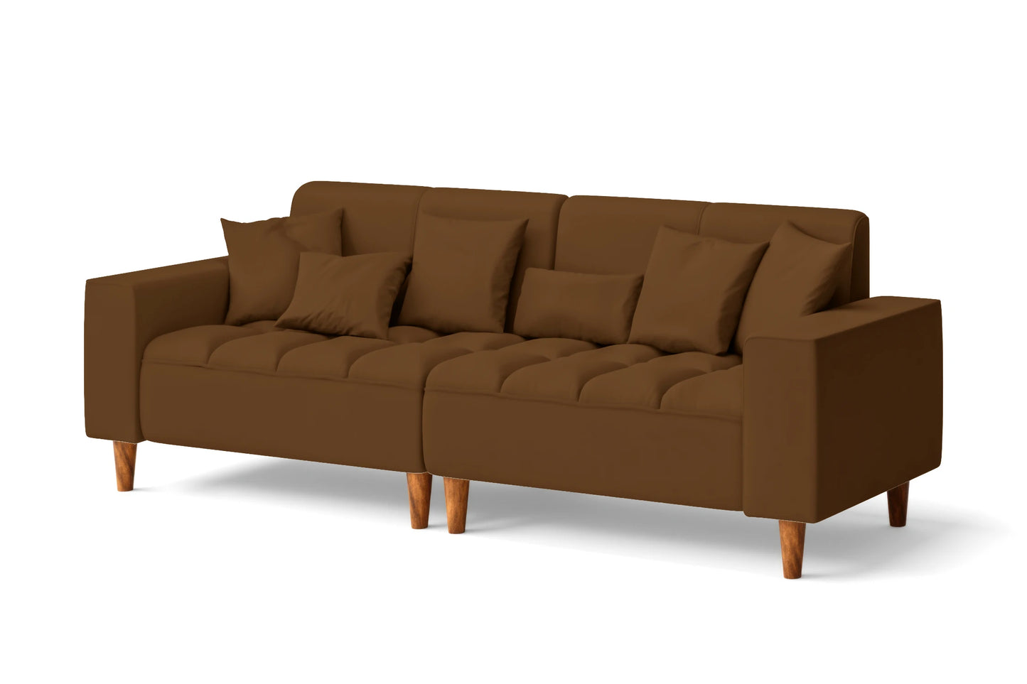 Campania 3 Seater Sofa Walnut Brown Leather