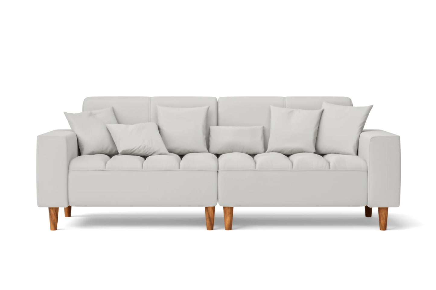 Campania 3 Seater Sofa White Leather