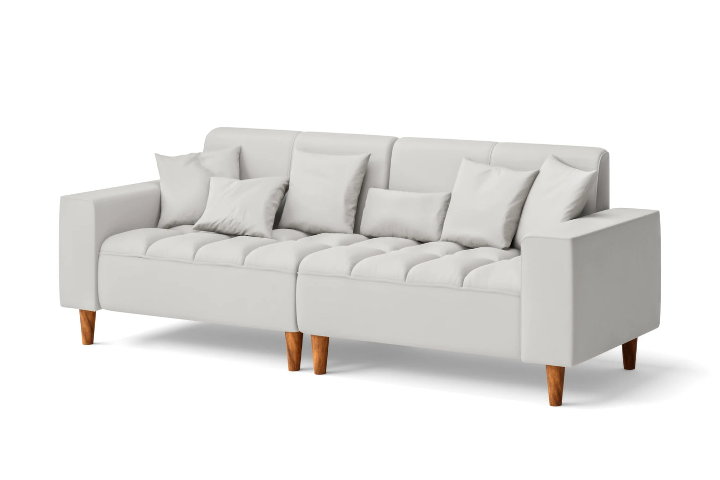 Campania 3 Seater Sofa White Leather