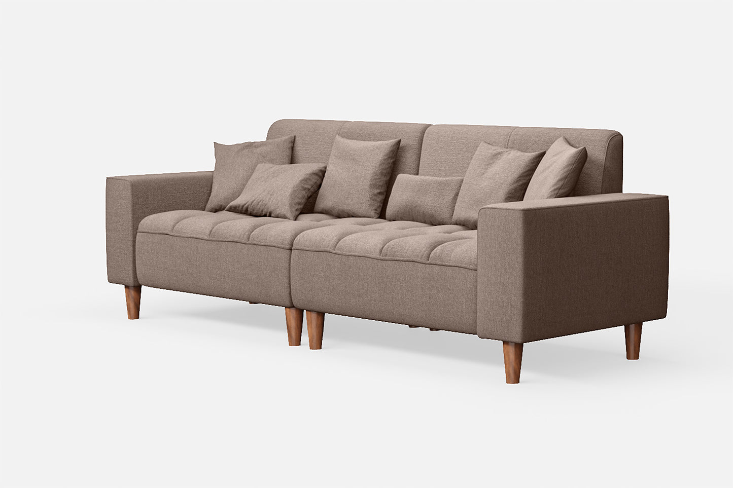 Campania 3 Seater Sofa Caramel Linen Fabric