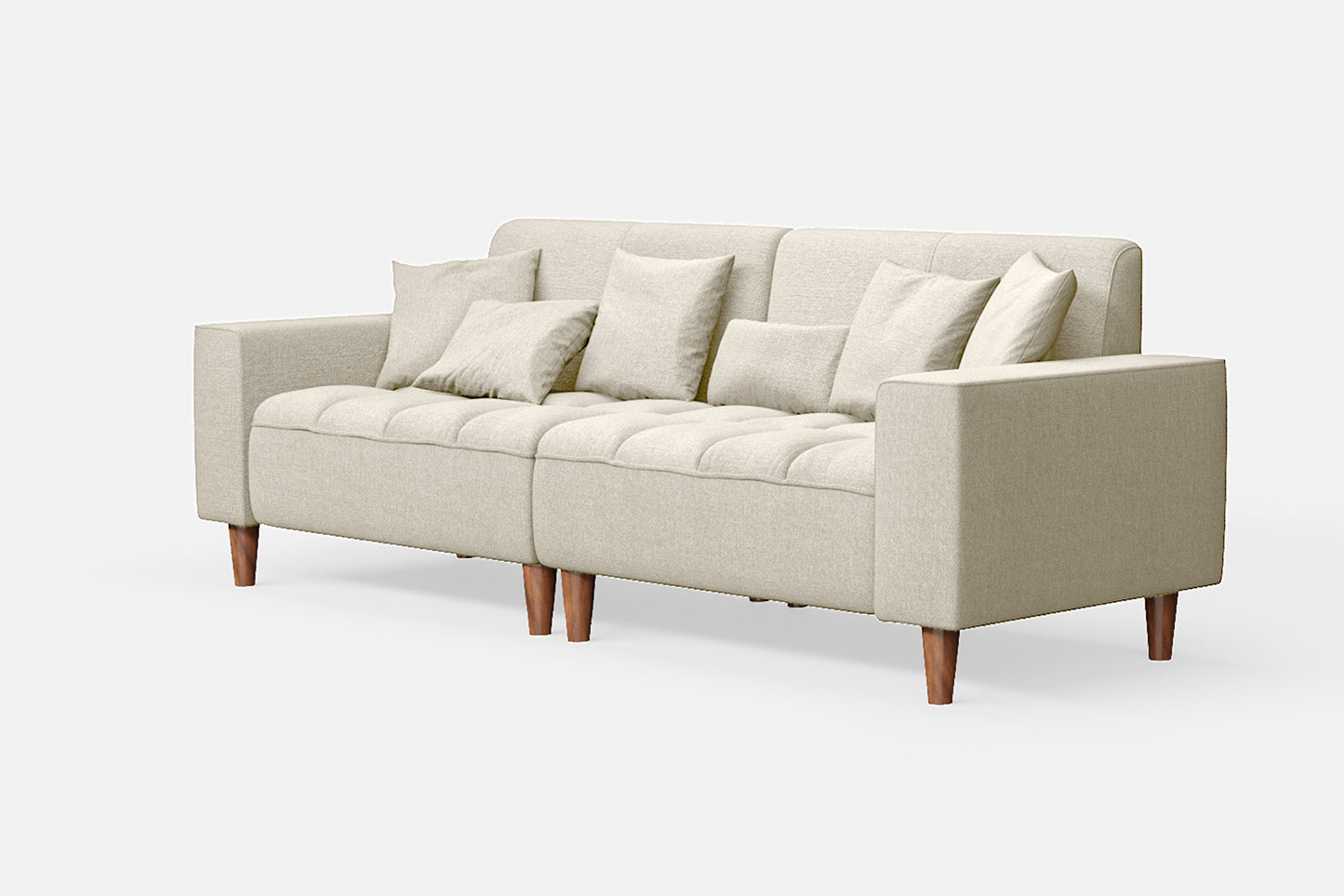 Campania 3 Seater Sofa Cream Linen Fabric