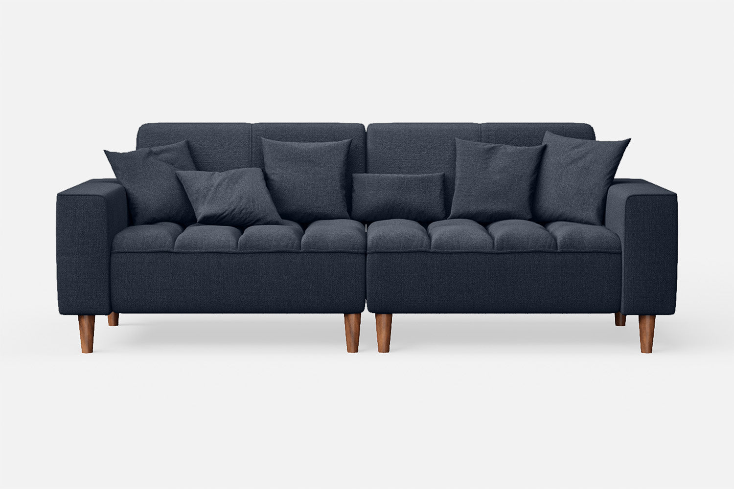 Campania 3 Seater Sofa Dark Blue Linen Fabric