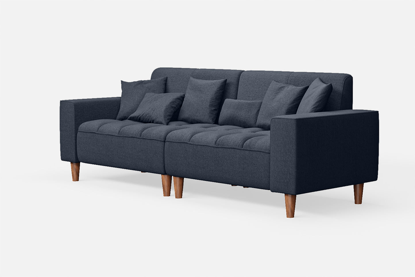 Campania 3 Seater Sofa Dark Blue Linen Fabric