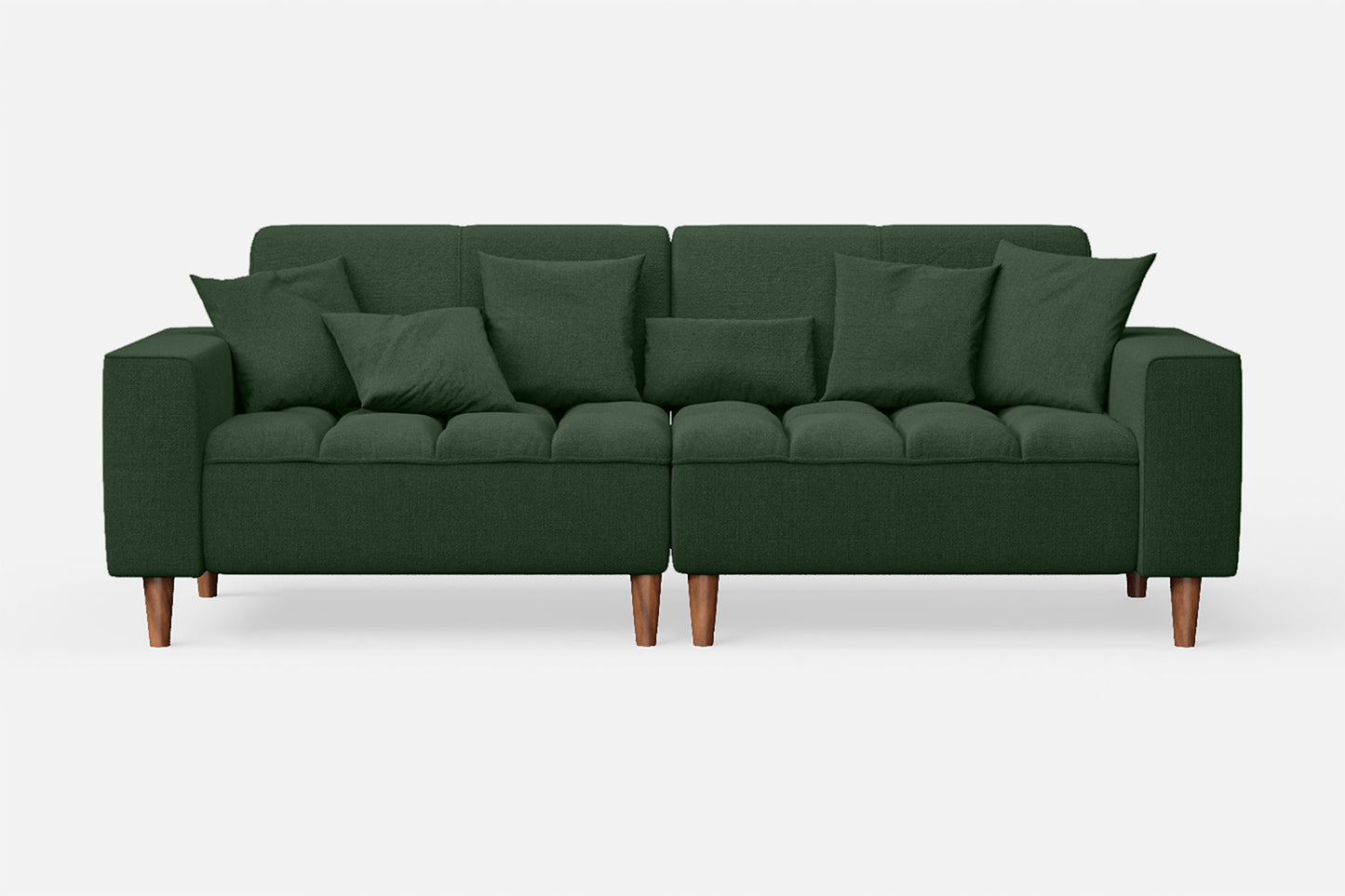 Campania 3 Seater Sofa Forest Green Linen Fabric