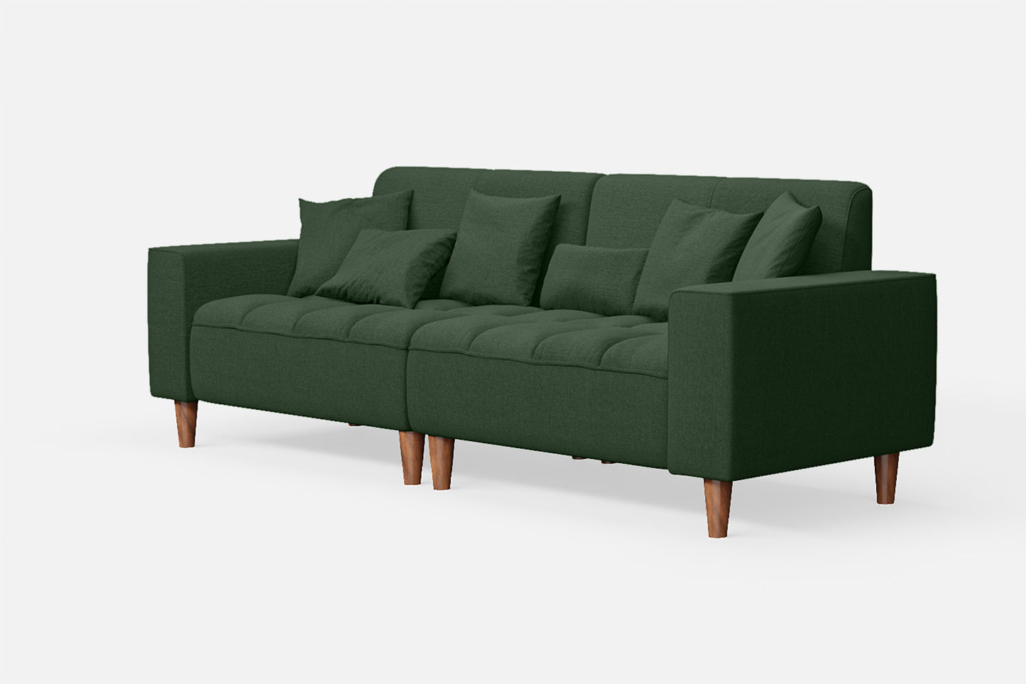 Campania 3 Seater Sofa Forest Green Linen Fabric