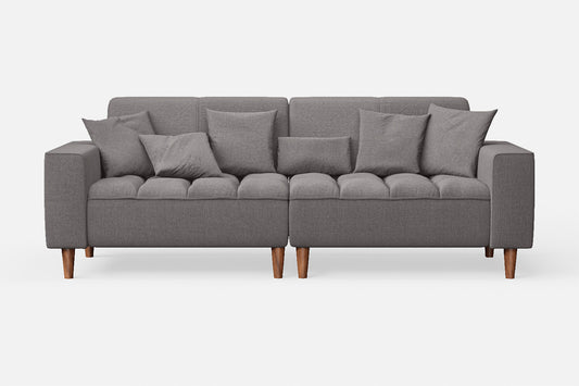 Campania 3 Seater Sofa Grey Linen Fabric