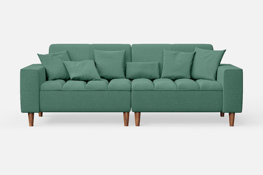 Campania 3 Seater Sofa Mint Green Linen Fabric