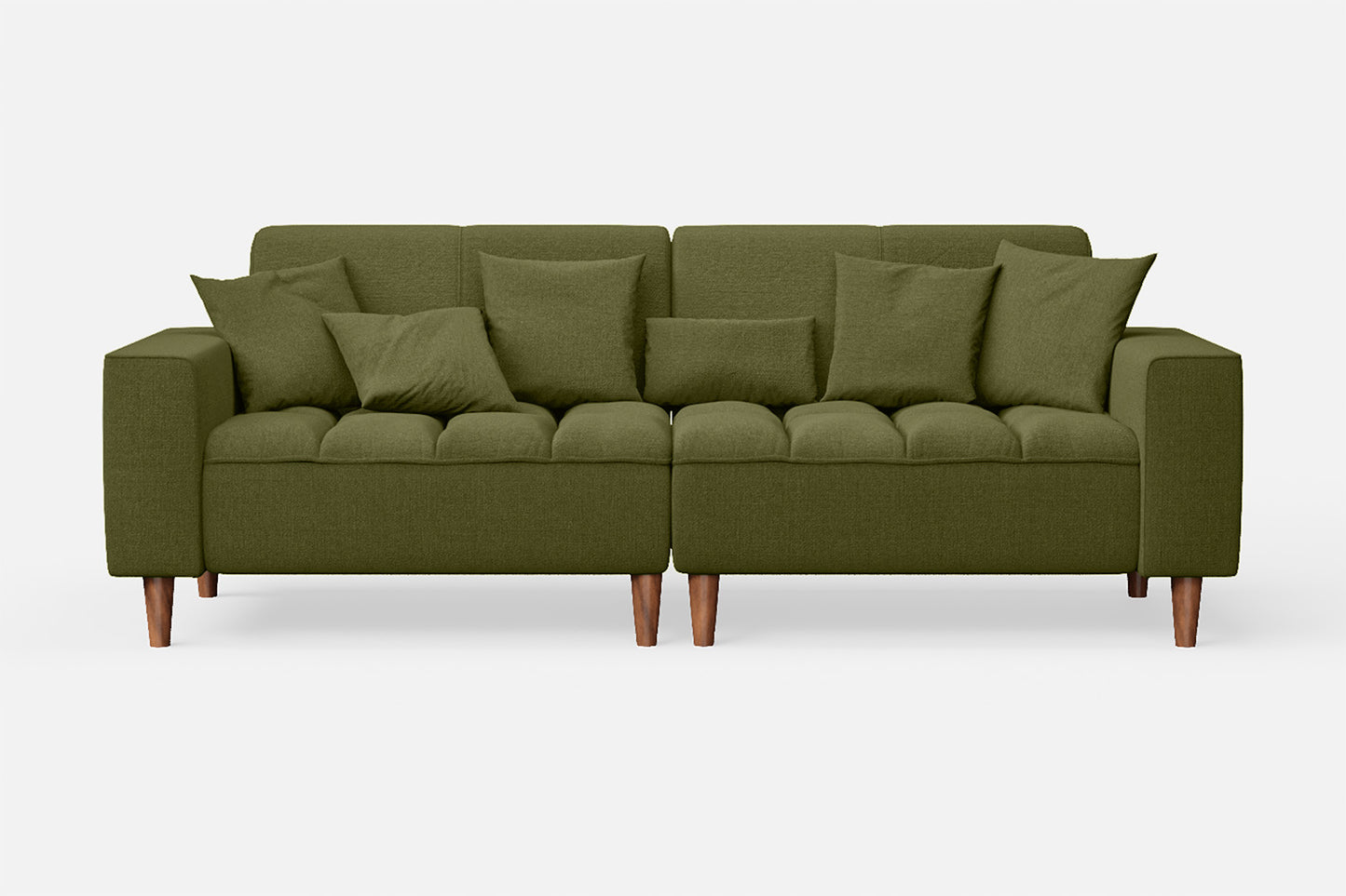 Campania 3 Seater Sofa Olive Linen Fabric