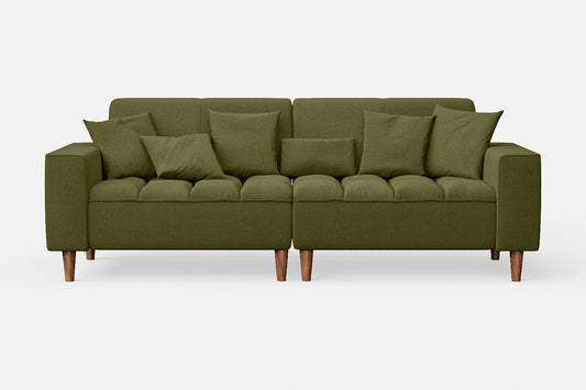 Campania 3 Seater Sofa Olive Linen Fabric