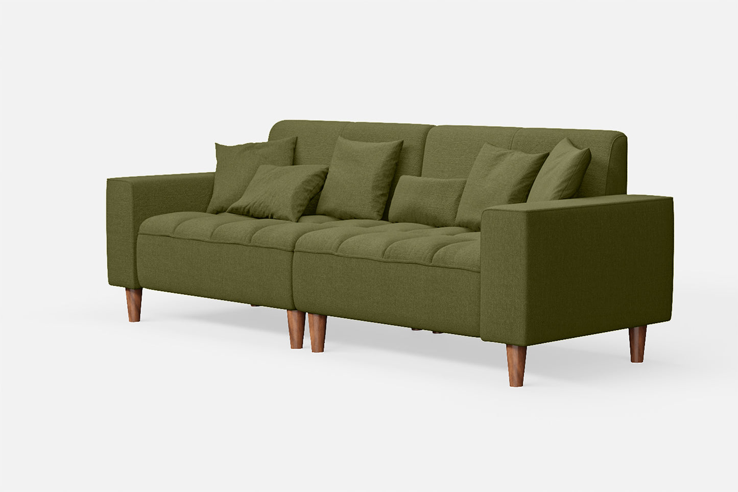 Campania 3 Seater Sofa Olive Linen Fabric