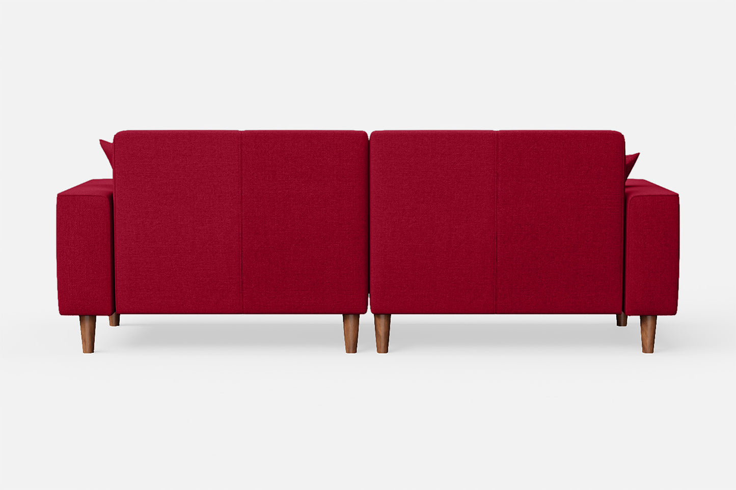 Campania 3 Seater Sofa Red Linen Fabric