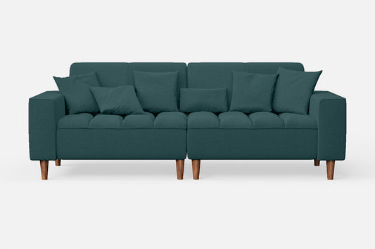 Campania 3 Seater Sofa Teal Linen Fabric