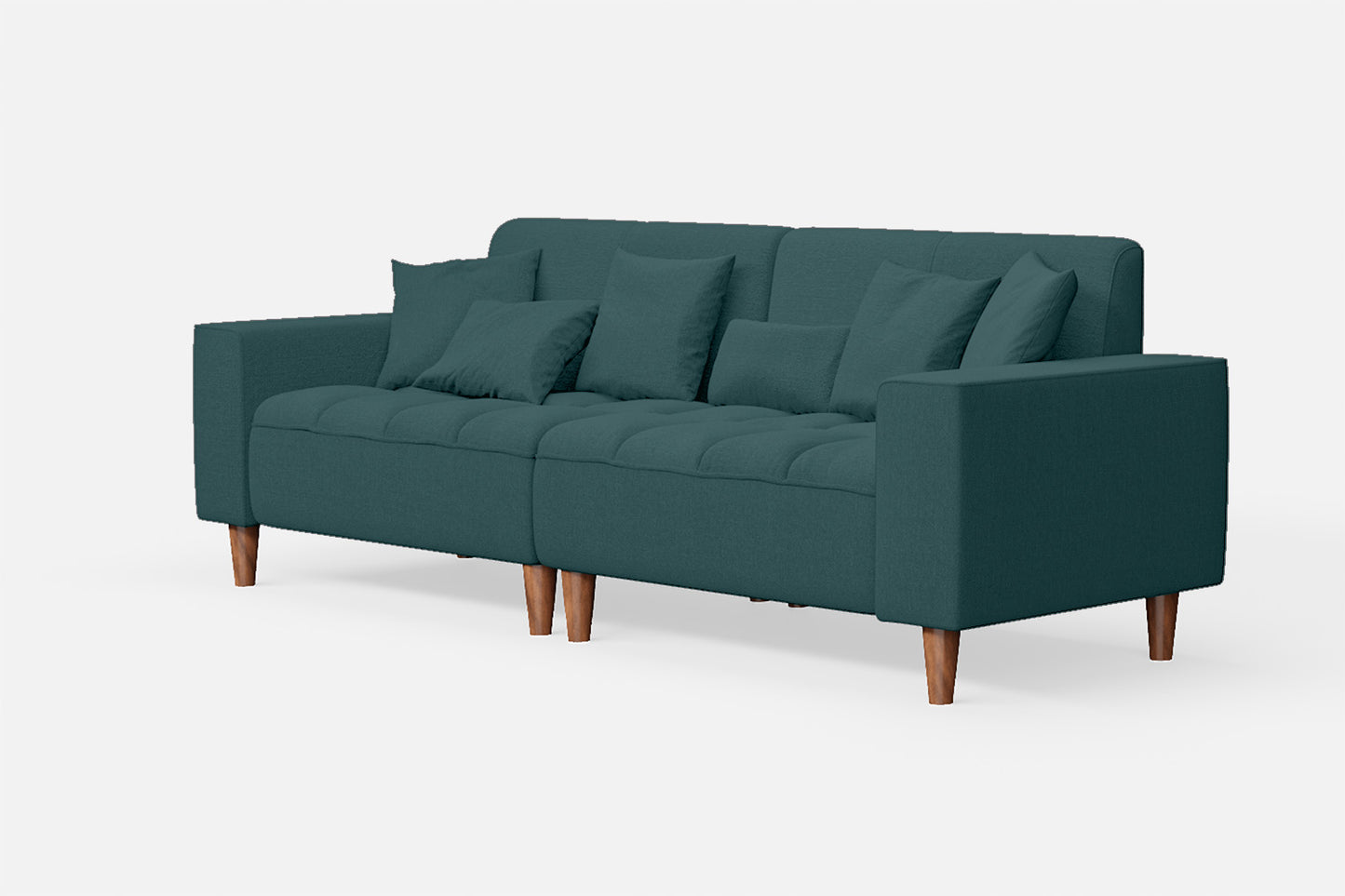 Campania 3 Seater Sofa Teal Linen Fabric