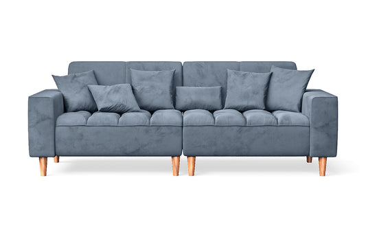 Campania 3 Seater Sofa Baby Blue Velvet